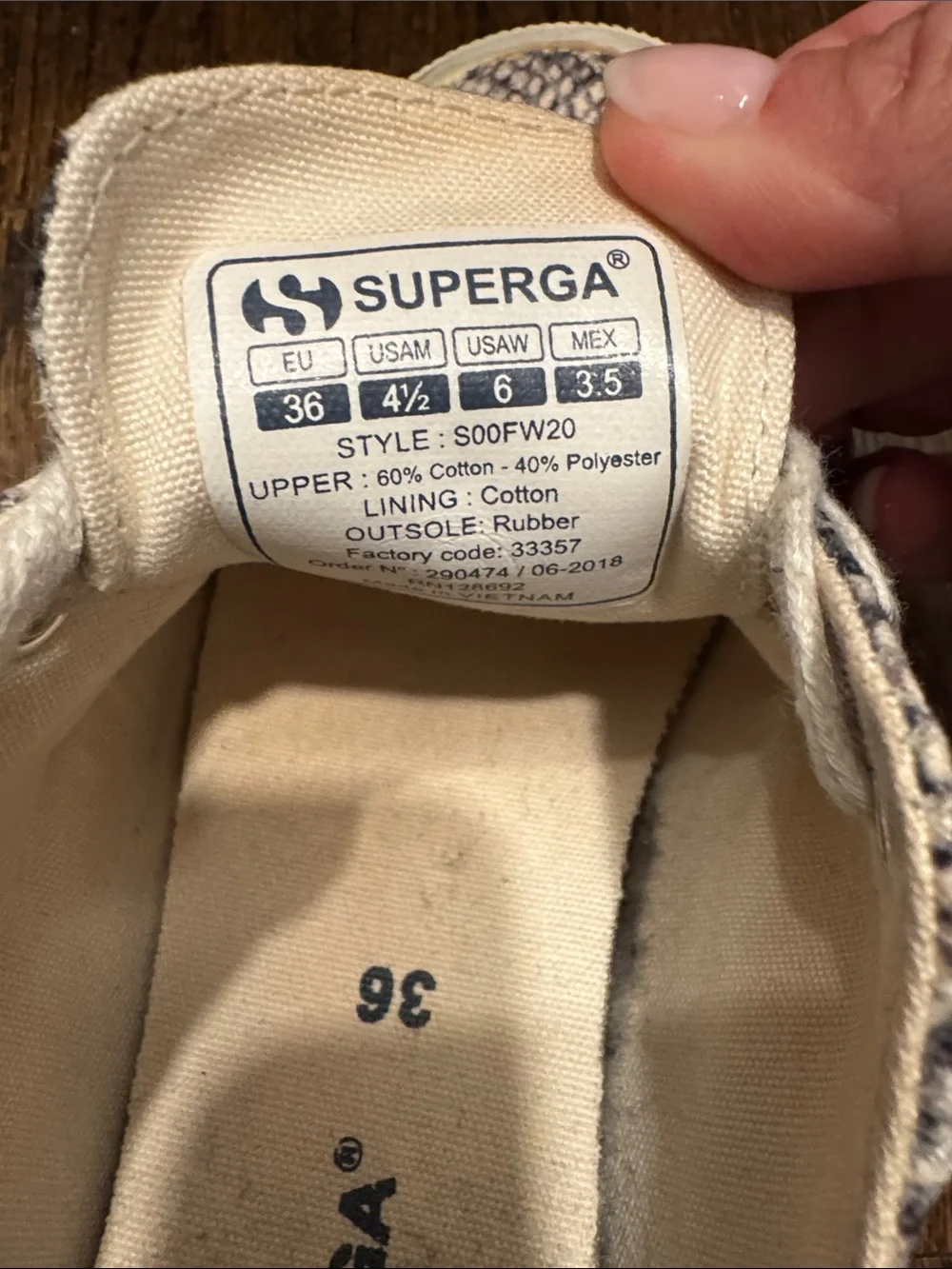 Superga Women's Snake-Print Canvas Sneakers in Cream and Black